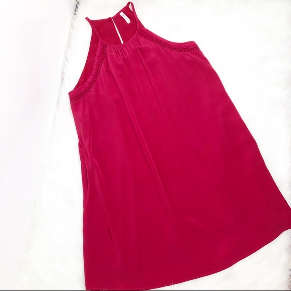 Southern Tide Christine Cranberry Silk swing dress - Picture 2 of 8